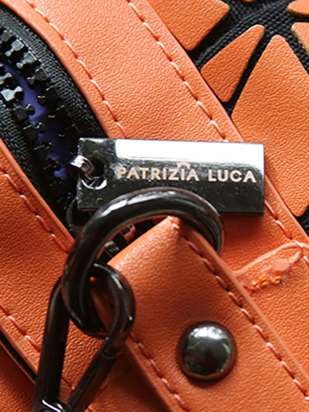 Patricia Luca Signature Geometric Satchel Handbag - New
